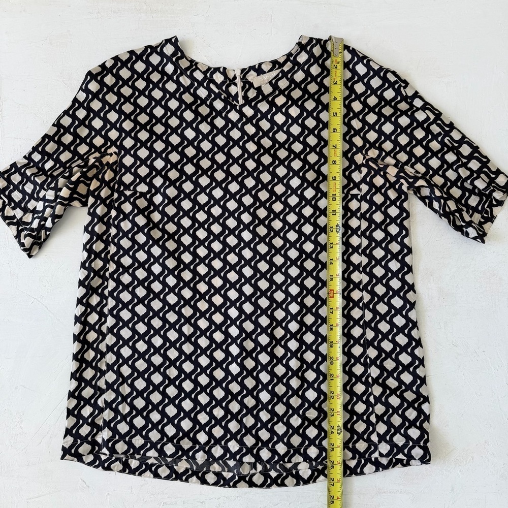 'S Max Mara 100% Silk Geometric Top US 12 - Picture 8 of 8